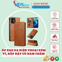 Bao da gập kèm ví và 3 ngăn đựng thẻ, nắp đậy có nam châm xịn xò6/7/8/x/xsmax/11/12/13/14pro/promax