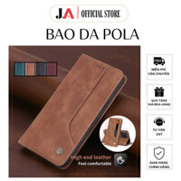 Bao Da Gập Kiểu Ví POLA Phong Cách Retro cho IPhone, Ốp Lưng Có Ngăn Đụng Thẻ, Chất Lượng Cao (J.A Official Store)