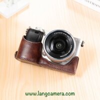 Bao Da -  Halfcase Máy Ảnh Sony A6000, A6300, A6400 - Mẫu Mới