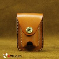 Bao da Handmade đựng zippo và thuốc lá - Handmade leather pouch with zippo and cigarette