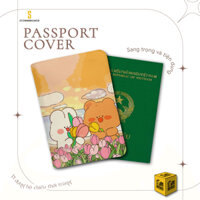 Bao Da Hộ Chiếu STORMBREAKER - Ví Đựng Passport Du Lịch Bunny & Bear - Thêm Tên Cá Nhân - Màu Sắc Đen-Nâu-Trắng - PPT255