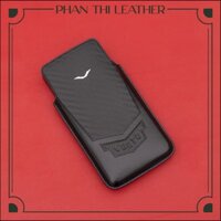 Bao Da Hộp Điện Thoại Vertu Meta 2 Da Cacbon Mẫu Rút