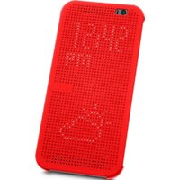Bao da  HTC One E8 Dot View màu đỏ