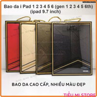 Bao da i Pad 1 2 3 4 5 6 (gen 1 2 3 4 5 6th) (ipad 9.7 inch) da xịn, ngăn đựng thẻ, chống xem phim tiện lợi