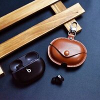 Bao Da Kai Dành cho Beats Studio Buds Kèm Móc Treo- Hàng Chính Hãng - Màu Nâu