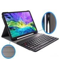Bao da kèm bàn phím Bluetooth cho iPad Air 2 Smart Keyboard có khay chứa bút, lưng silicon chống va đập