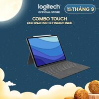 Bao da kèm bàn phím Logitech Combo Touch dành cho iPad Pro 12.9 inch gen 5 - Bàn phím Backlit có thể tháo rời, Trackpad siêu nhạy - Hàng chính hãng
