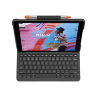 Bao da kèm bàn phím Logitech Combo Touch dành cho iPad Gen 7 va Gen 8 10.2 Inch - Trackpad to, phím có thể tháo rời - Hàng chính hãng