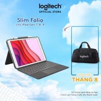 Bao da kèm bàn phím Logitech Combo Touch iPad Gen 7, Gen 8, Gen 9 10.2 Inch - Trackpad to, có thể tháo rời - Hàng chính hãng