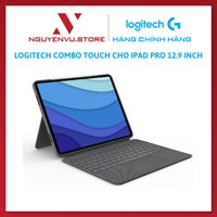 Bao da kèm bàn phím Logitech Combo Touch dành cho iPad Pro 12.9 inch gen 5 - Bàn phím Backlit có thể tháo rời, Trackpad siêu nhạy - Hàng chính hãng