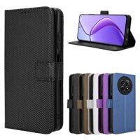 Bao Da Lật Từ Tính Cho Realme 12 5G/Realme 12X 5G Ốp Lưng Vỏ Điện Thoại Có Khe Cắm Thẻ Ví Bảo Vệ Máy ảnh Dây Treo Đứng Chức Năng Chống Rơi