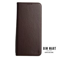 Bao da Lishen dạng ví dành cho Xiaomi Redmi Note 11s - Hàng nhập khẩu - Nâu Cafe