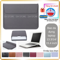 Bao da Macbook Pro-Air 13.3/14/15/16inch, túi Laptop chất liệu Da PU Mềm tich hợp làm giá đỡ cao 4cm