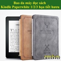 Bao da máy đọc sách Kindle Paperwhite 1/2/3 họa tiết hươu