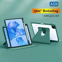 Bao Da Máy Tính Bảng Bảo Vệ 360 Độ Cho Samsung Galaxy Tab A7 Lite 8.7 T220 T225 Tab A 8.0 2019° Vỏ Bọc Da Acrylic Trong Suốt Có Thể Xoay Được