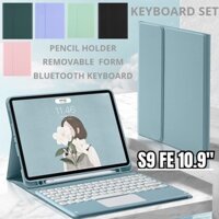 Bao Da Máy Tính Bảng Có Bàn Phím bluetooth Và Chuột Cho samsung galaxy tab s9 fe 10.9 sm-J510 Smx516B Ốp