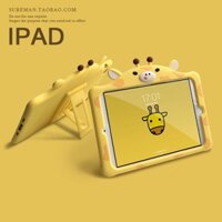 Bao Da Máy Tính Bảng Họa Tiết Hươu Cao Cổ Hoạt Hình Cho ipad air2 pro9.7 mini4 10.2 Mini 123