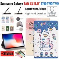 Bao Da Máy Tính Bảng PU Nắp Gập Thông Minh Chống Sốc Cho Samsung Galaxy Tab S2 8.0 SM-T710 T713 T715 T719 Ốp