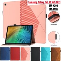 Bao Da Máy Tính Bảng PU Nắp Lật Vân Kim Cương 3D Samsung Galaxy Tab A8 10.5 (2021) X200 X205 Tab 8 10.5 "2022 Wi-Fi SM-X200 LTE SM-X205