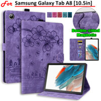 Bao Da Máy Tính Bảng Từ Tính Hình Hoa Anh Đào 3D Samsung Galaxy Tab A8 (10.5 ") 2022 / 2021 TabA8 SM-X200 SM-X205 SM-X207 10.5-inch Smart Case