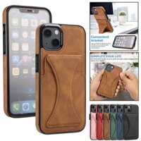 Bao Da Nắp Gập Có Ngăn Đựng Thẻ Cho iPhone 14 13 Mini Pro Max Plus