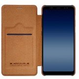 Bao da Nillkin QIN cho Samsung A8 2018 (nâu) + Tặng ốp lưng silicon