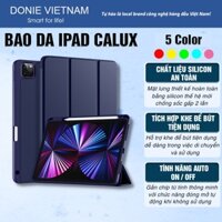 Bao Da Ốp Ipad Calux Có Khay Đựng Bút Màu Pastel Viền Silicon Vỏ Case Dành Cho iPad Pro 11 Gen 7 8 9 10.2 Inch Air 4 5