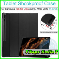Bao da , Ốp lưng cho Samsung Galaxy Tab S8 Ultra 14.6 Inch 2022 SM-X900/SM-X906 cover đóng mở màn hình tự động