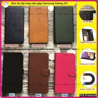 Bao da (ốp lưng nắp gập) Samsung Galaxy A11 cao cấp, da mịn, có ngăn để thẻ