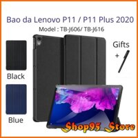 Bao da , Ốp lưng từ tính cho Lenovo P11 / P11 PLus TB-J606, TB-J616 cao cấp | Tặng kèm bút cảm ứng