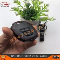 Bao Da Ốp Móc Chìa Khóa TOYOTA VIOS - YARIS 2014-2017 Có LOGO Kim Loại Ảnh Thật Shop Chụp