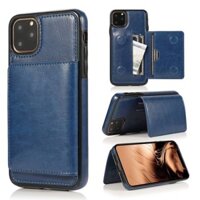 Bao Da PU Cho iPhone XR XS 11 12 13 14 15 16 Pro Max Ốp điện thoại Thời Trang Khe Cắm Thẻ Đứng Chống Sốc Kinh Doanh Ốp điện thoại