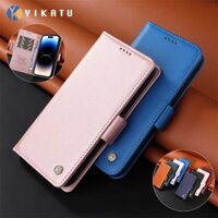 Bao Da PU Điện Thoại Nắp Lật Nam Châm Kiêm Ví Đựng Thẻ Màu Đen / Nâu Chất Lượng Cao Cho For iPhone 12 11 Pro Max