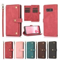 Bao Da Pu Điện Thoại Nắp Lật Kèm Ngăn Đựng Thẻ Cho Samsung Galaxy Note8 S7 Edge S10 S9 S8 Plus S10 + S9 + S8 + S10E Ốp