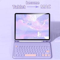 Bao Da PU Kèm Bàn Phím Bluetooth Cho Samsung Galaxy Tab S9 FE 10.9inch A9 Plus 2023 S6 Lite 10.4 A7 A8 10.5 2021 S8 Tab S7 11