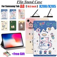 Bao Da PU Máy Tính Bảng Nắp Lật Gấp Gọn Cho Samsung Galaxy Tab A8 10.5 2021 2022 SM-X200 SM-X205 Đứng