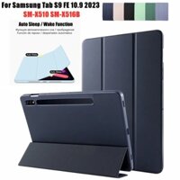 Bao Da PU Mềm Nắp Gập Chống Sốc Kèm Giá Đỡ Đứng Sang Trọng Cho Samsung Galaxy Tab S9 FE 10.9 2023 Vỏ