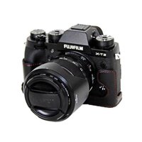 Bao Da PU Nửa Túi Cho Máy Ảnh Fujifilm XT2 XT3 FUJI X-T2 X-T3 Camera Video Nửa Túi Chuyên Nghiệp Nắp đáy