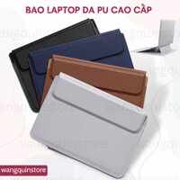 Bao Da PU Vỏ bảo vệ Laptop máy tính 13 13.3 15.6 inch Sang Trọng Cao Cấp Nhiều Tính Năng Tích Hợp Giá Đỡ và Kê tay