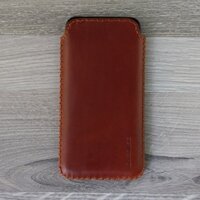 bao da rút iphone 7 plus/8 plus da bò màu nâu đỏ