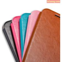 Bao da Samsung J7 2016 Mofi Leather ( HK ) + Kính cường lực