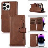 Bao da sang trọng flip wallet card stand case điện thoại cho iphone 11 12 13 14 pro max vỏ bảo vệ chống va đập
