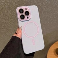 Bao da sang trọng từ tính có màng bảo vệ ống kính Vỏ cứng cho iPhone 15 Pro Max 14 13 12 Pro Max Vỏ bọc mặt sau chống sốc toàn diện iPhone