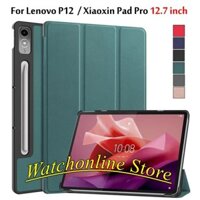 Bao da , Smart Cover cho Lenovo Xiaoxin Pad Pro 12.7 inch 2023 đóng mở màn tự động tiết kiệm pin