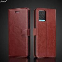 Bao da thẻ Vivo Y33s / Vivo Y 33s da PU flip cover ví điện thoại kinh doanh Fundas coque phong cách retro