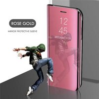 Bao Da Tráng Gương Thời Trang Cho Samsung Galaxy S8 S9 S10 Plus S7 S6 Edge S10E Note 10 8 9 J3 J5 J7 2017 J6 A3 A5 A6 A7 A8 2018 - Rose Gold,S8 Plus