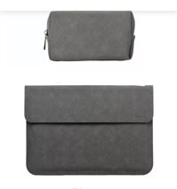 BAO DA, TÚI DA, CẶP DA CHỐNG SỐC CHO MACBOOK, LAPTOP, SURFACE KÈM VÍ ĐỰNG PHỤ KIỆN - Macbook Air 13.3 inch đời 2020