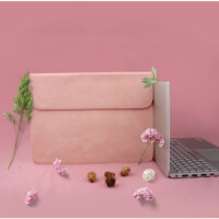 BAO DA, TÚI DA, CẶP DA CHỐNG SỐC CHO IPAD, MACBOOK, LAPTOP, SURFACE KÈM VÍ ĐỰNG PHỤ KIỆN MÀU HỒNG - Macbook Pro 16 inch