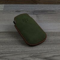 Bao Da Túi Rút Blackberry Bold 9780 / 9790 da bò nubuck màu xanh rêu