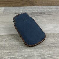 Bao Da Túi Rút Blackberry Bold 9780 / 9790 da bò nubuck màu xanh dương